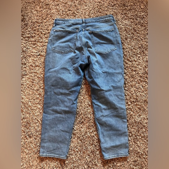 Old Navy High Rise OG Straight Size 14 Distressed Blue Jeans for Women #1832 - Picture 3 of 6